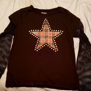 Star shirt mesh sleeves